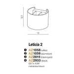 Kinkiet Leticia 2 (black) AZ2933 AZZARDO