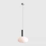 LAMPA WISZĄCA FLO SZARY M (opal glass) 7000G22_M Aldex - zdjęcie dodatkowe 2