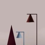 Bordowa lampa podłogowa FORM FLOOR RED WINE 1108A15 Aldex - zdjęcie dodatkowe 4