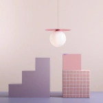 Lampa wisząca LOOP BABY PINK L 1125G18_L Aldex - zdjęcie produktu