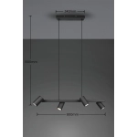 Lampa wisząca MARLEY – 302400432 excl. 4x GU10 · max. 35W TRIO
