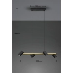 Lampa wisząca MARLEY – 302400480 excl. 4x GU10 · max. 35W TRIO