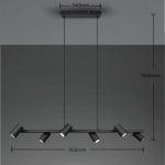 Lampa wisząca MARLEY – 302400632 excl. 6x GU10 · max. 35W TRIO