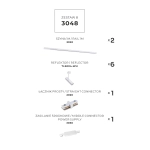 Zestaw 8 szynoprzewody jednoobwodowe white 3048 ZUMA LINE