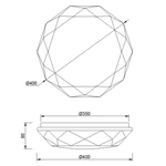 Lampa sufitowa Mantra Diamante 5971MA - zdjęcie dodatkowe 1