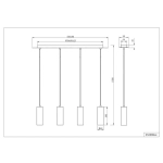 Lampa wisząca MARLEY – 312400432 TRIO