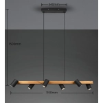Lampa wisząca MARLEY – 312490632 excl. 6x GU10 · max. 35W TRIO