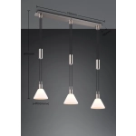 Lampa wisząca STANLEY – 319500307 excl. 3x E27 · max. 40W TRIO