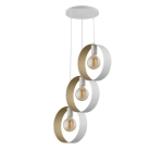 kinkiecik.pl Lampa wisząca HAPPY 3 BIAŁY ZŁOTY 32291 SIGMA