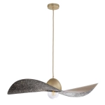 Lampa wisząca KAPELLO L ZŁOTY CZARNY NAKRAPIANY FI76 32342 SIGMA - zdjęcie produktu