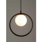 kinkiecik.pl Lampa wisząca ring kula czarna Sigma Lighting AQUA 1 33407