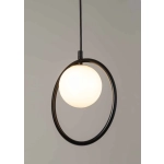kinkiecik.pl Lampa wisząca ring kula czarna Sigma Lighting AQUA 1 33407