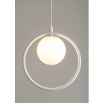 kinkiecik.pl Lampa wisząca ring kula biała Sigma Lighting AQUA 1 33408