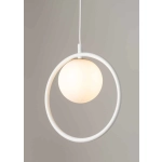 kinkiecik.pl Lampa wisząca ring kula biała Sigma Lighting AQUA 1 33408