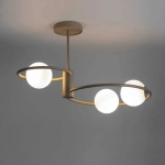 kinkiecik.pl Lampa sufitowa okręgi kule złota Sigma Lighting – AQUA 3 33467
