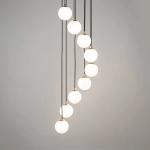 Lampa wisząca mleczne klosze kule Sigma Lighting – PIANO 9 33661