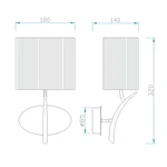 Lampa ścienna Mantra Eve 1134MA - zdjęcie dodatkowe 1