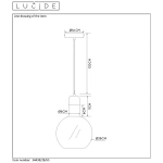Lampa wisząca JULIUS lampa wisząca Ø 28 cm E27 przydymiony szary 34438/28/65 Lucide - zdjęcie dodatkowe 4