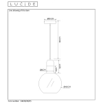 Lampa wisząca JULIUS lampa wisząca Ø 40 cm E27 przydymiony szary 34438/40/65 Lucide - zdjęcie dodatkowe 4
