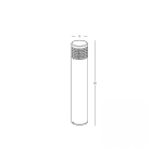 E345-27 OUTDOOR BOLLARD LED 10W 2700K ALUMINIUM BROWN Zambelis Lights