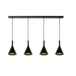 GIPSY Lampa wisząca 4xE27 czarny 35410/04/30 Lucide - zdjęcie produktu