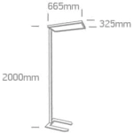kinkiecik.pl Rize 36002/B/C czarna lampa podłogowa LED 60W UGR19 230V 4000K dimmable; w zestawie włączynik dotykowy oraz zasilacze 2x700mA ONE LIGHT