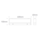 WHITE LED BATHROOM / WALL LIGHT 12W WW IP44 230V 38112C/W/W ONE LIGHT
