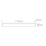 kinkiecik.pl Gramponisi 38140AU/B/W czarna oprawa wisząca 40W 3000K + zawiesie 3m w komplecie; zasilacz 900mA w zestawie ONE LIGHT