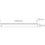 WHITE DIFFUSER UGR19 40W CCTV PV 230V 38150A/W/V ONE LIGHT