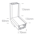 Recessed LED Linear Profiles 38152RL/W/W ONE LIGHT