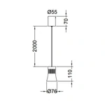 Lampa wisząca Mantra Pagoda 7791MA - zdjęcie dodatkowe 1