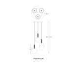 Lampa wisząca CALVO P0076-03A-P7AA ZUMA LINE