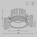 Lampa wpuszczana Round 3000K 12W 60° DL058-12W3K-TRS-BS Maytoni - zdjęcie dodatkowe 4