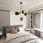 Lampa wisząca MOTIF 4 BLACK/GOLD 1325/4 EMIBIG Lighting