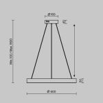 Lampa wisząca Saturno MOD415PL-L45BS4K Maytoni - zdjęcie dodatkowe 5