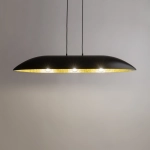Lampa Wisząca Czarna Złota GONDOLA L 40632 SIGMA