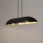 Lampa Wisząca Czarna Złota GONDOLA L 40632 SIGMA