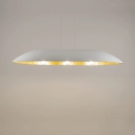 Lampa Wisząca Biała Złota GONDOLA L 40636 SIGMA