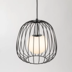 BELL 1 S Lampa wisząca czarny/srebrny 40722 Sigma