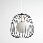 BELL 1 S Lampa wisząca czarny/złoty 40726 Sigma