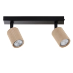 Plafon OPTIC wood ruchomy 2 czarny / drewno naturalne 41881 Sigma - zdjęcie produktu