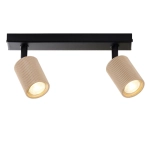 Plafon OPTIC wood ruchomy 2 czarny / drewno naturalne 41881 Sigma