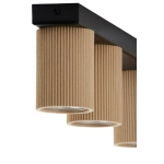 Plafon OPTIC wood S3 czarny / drewno naturalne 41890 Sigma