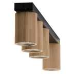 Plafon OPTIC wood S4 czarny / drewno naturalne 41891 Sigma