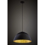 Lampa wisząca LADY ryflowana czarny złoty 41923 Sigma