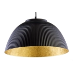Lampa wisząca LADY ryflowana czarny złoty 41923 Sigma