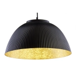 Lampa wisząca LADY ryflowana czarny złoty 41923 Sigma