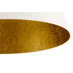 Lampa wisząca LADY ryflowana biały złoty 41929 Sigma