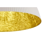 Lampa wisząca LADY ryflowana biały złoty 41929 Sigma