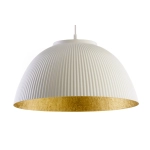 Lampa wisząca LADY ryflowana biały złoty 41929 Sigma